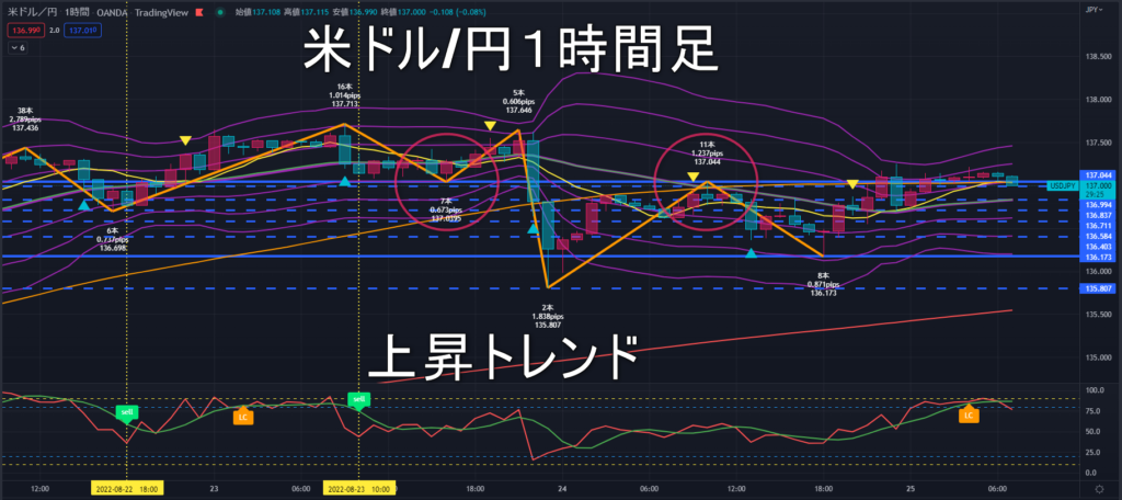 米ドル/円2022年8月25日（木）環境認識